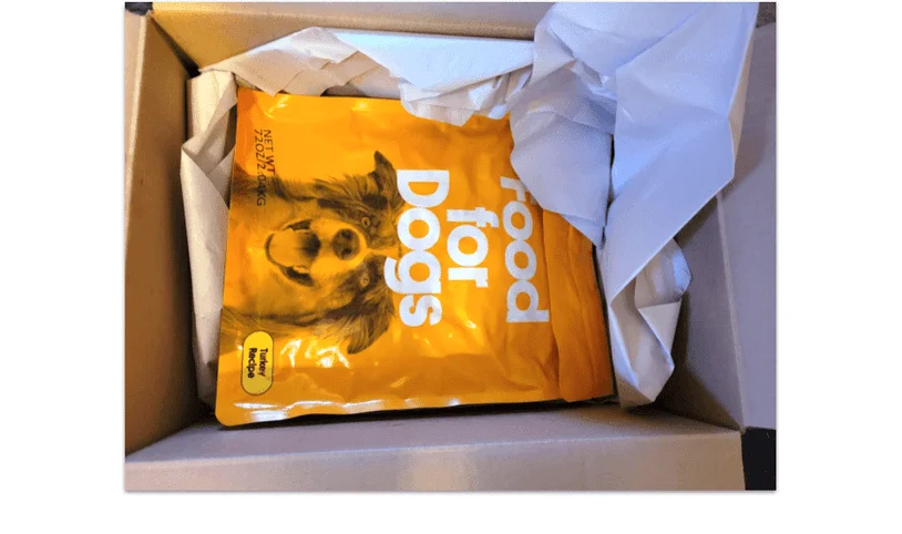 Sundays' Turkey recipe bag in the delivery box