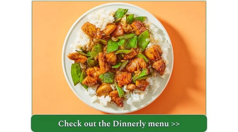  A plate of chicken and snow peas