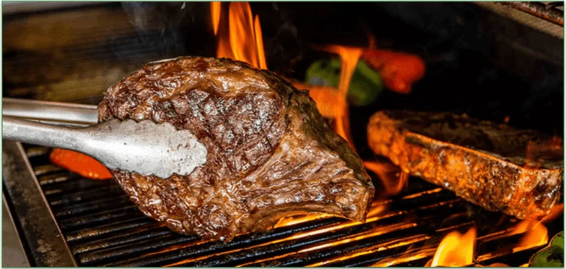 Meat being cooked on the BBQ