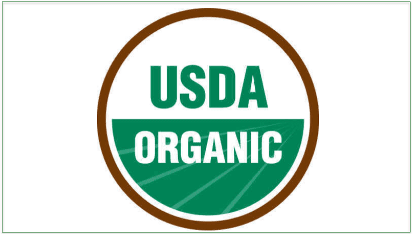 The USDA-certified organic label.