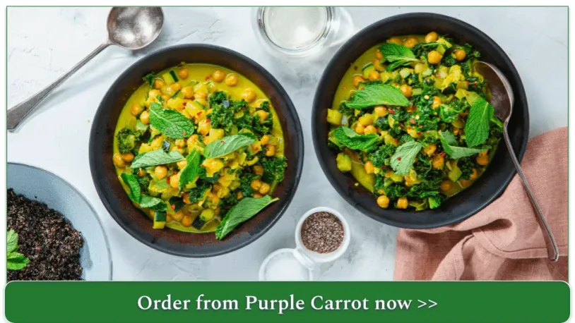 Purple Carrot's Braised Coconut Chickpeas with Turmeric & Kale
