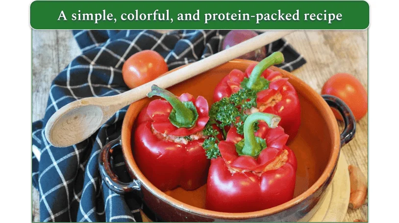 Stuffed Peppers in a bowl