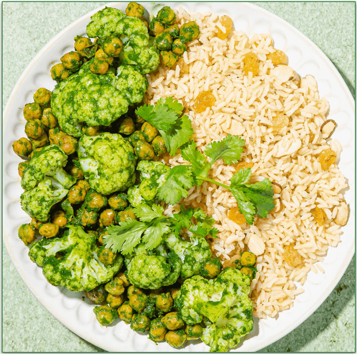 Purple Carrot's Palak Cauliflower