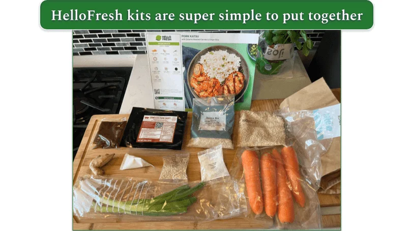 HelloFresh Pork Katsu Ingredients