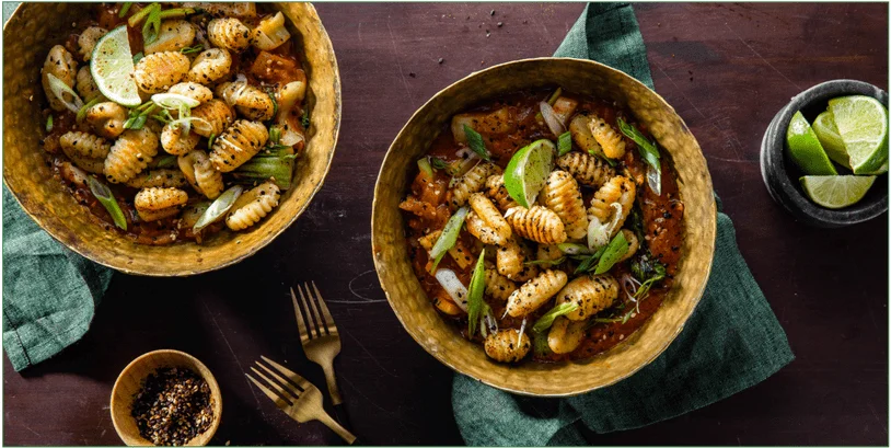 Purple Carrot's Japanese Gnocchi with Miso Tomato Butter & Nori Spice