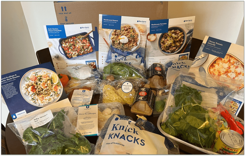 Blue Apron’s menu spans a range of global cuisines
