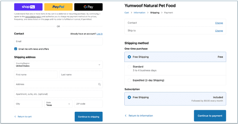 5. Enter your info, choose shipping, and complete checkout