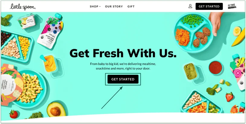 a screenshot of little spoon's homepage