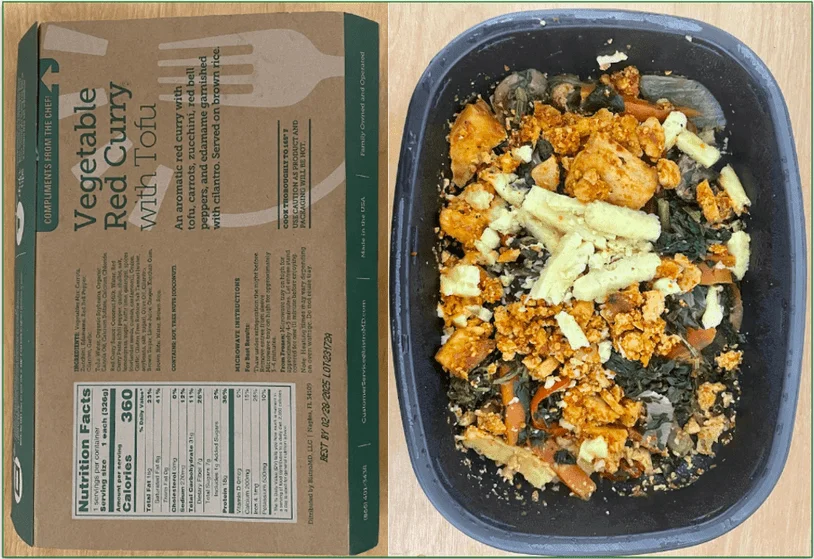 Image of BistroMD's Vegetable Red Curry in its container