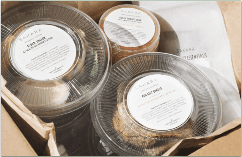 a screenshot of a sakara delivery box