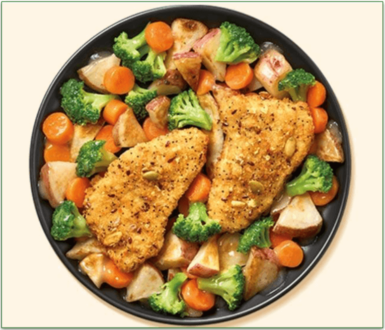 Nutrisystem's Grain-Crusted Pollock With Vegetables
