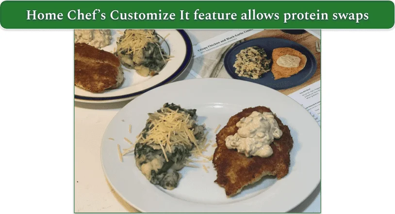 Home Chef’s Crispy Chicken and Black Garlic Crema