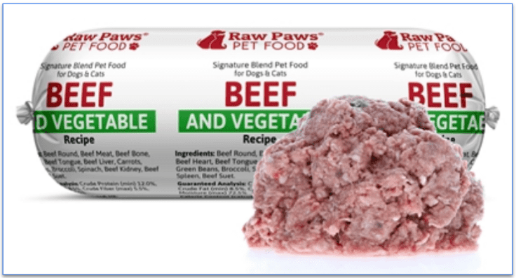 Image of Raw Paws' Signature Blend Pet Food for Dogs & Cats - Beef & Vegetable Recipe