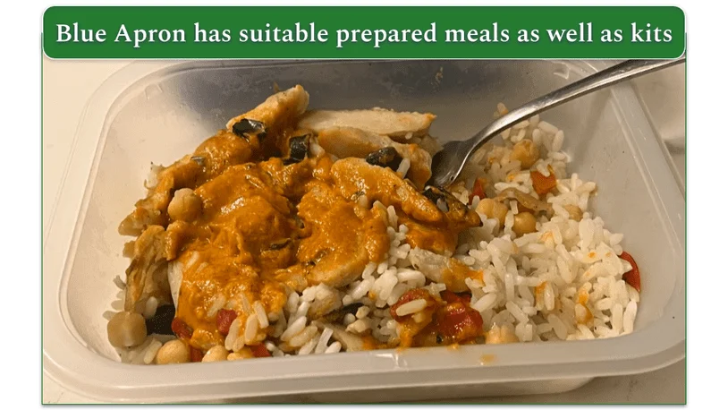 Blue Apron's Butter Chicken with Rice, Chickpeas & Peppers