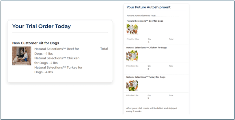 Review trial and delivery information