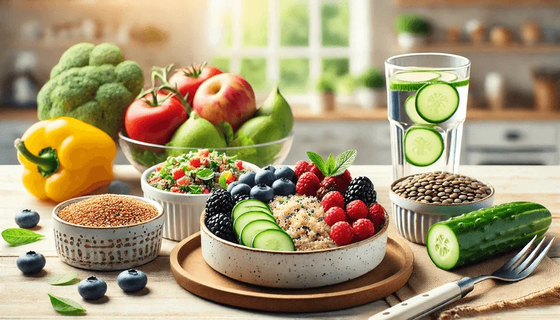 A selection of low GI foods