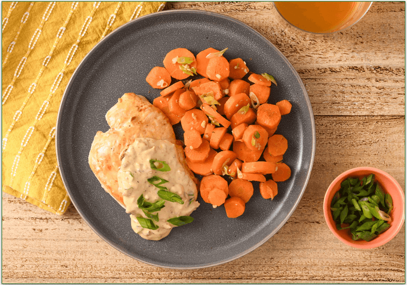 Home Chef's Creamy Bacon and Green Onion Chicken Cutlet