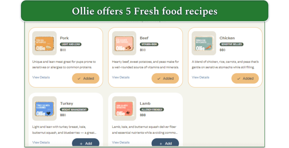 Ollie's collection of Fresh food recipes