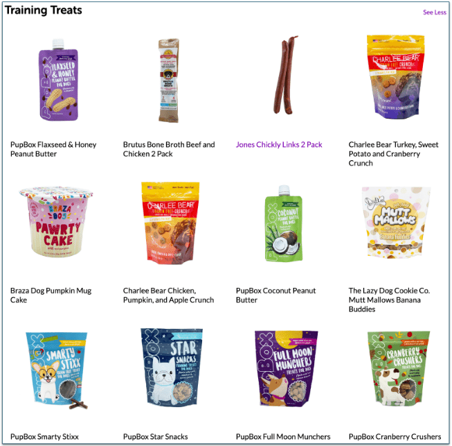 Some examples of training treats