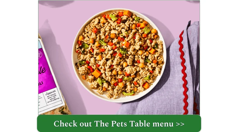 Image of a bowl of The Pets Table's Turkey fresh meal