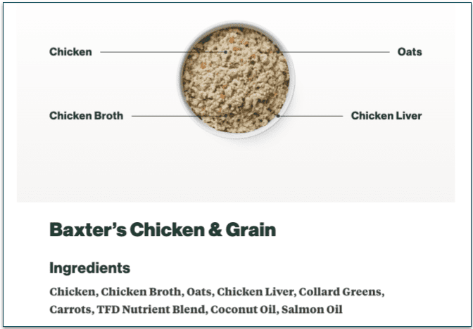 Grain-inclusive recipes also contain oats