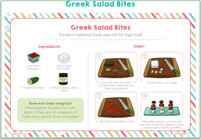 Raddish Kids' Greek Salad Bites