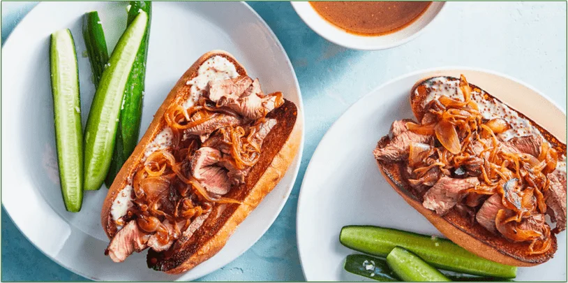 Marley Spoon's French Dip Style Beef Sandwich