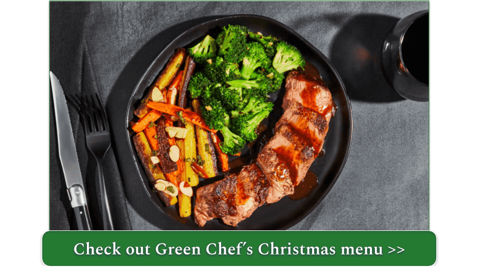 a screenshot of green chef's Sirloin Steak & Brown Butter Carrots