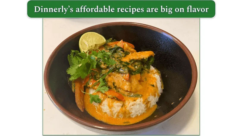 Dinnerly’s Red Curry Chicken with Sticky Rice