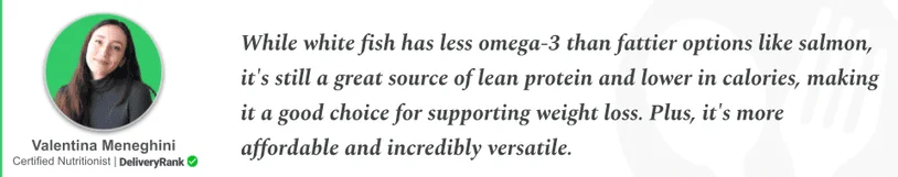 Nutritionist quote about white fish
