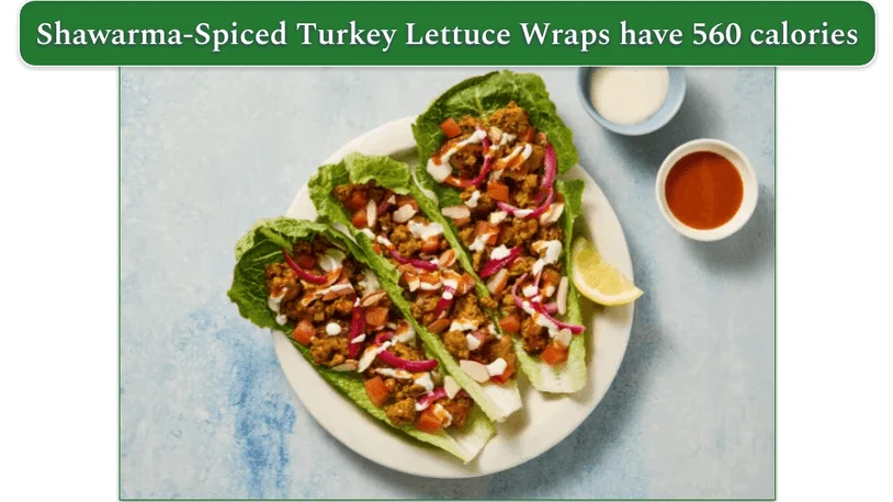 Shawarma-Spiced Turkey Lettuce wraps from HelloFresh are a Fit & Wholesome meal
