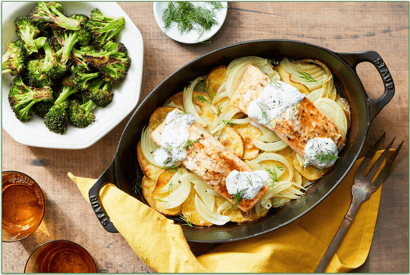 Marley Spoon's Oven-Baked Paprika Salmon and Potatoes