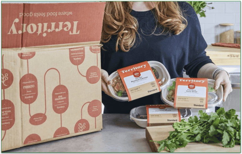 A Territory Foods box and sample meals