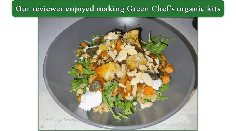 Green Chef’s Harissa and Zhoug Cauliflower