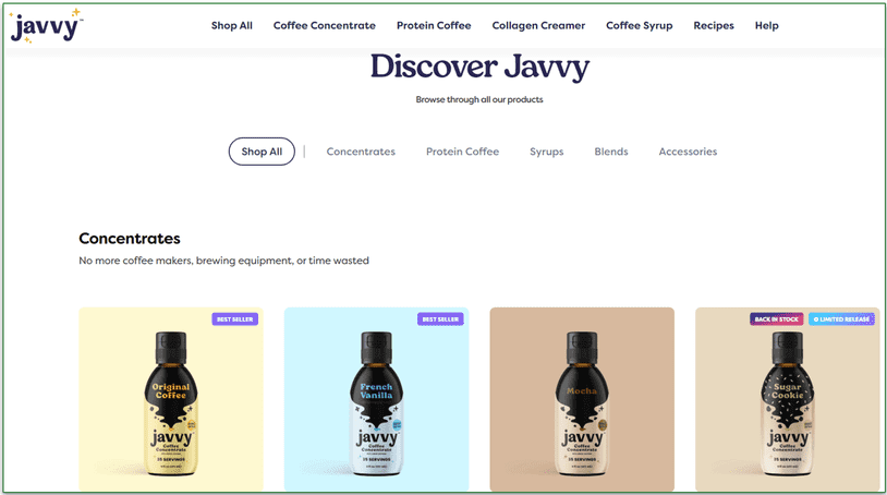Javy Coffee's Blends