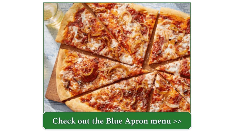Blue Apron's pizza