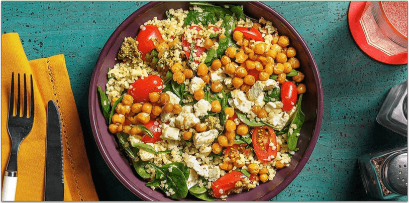 Chef's Plate's Mediterranean-Inspired Feta & Chickpea Bowls