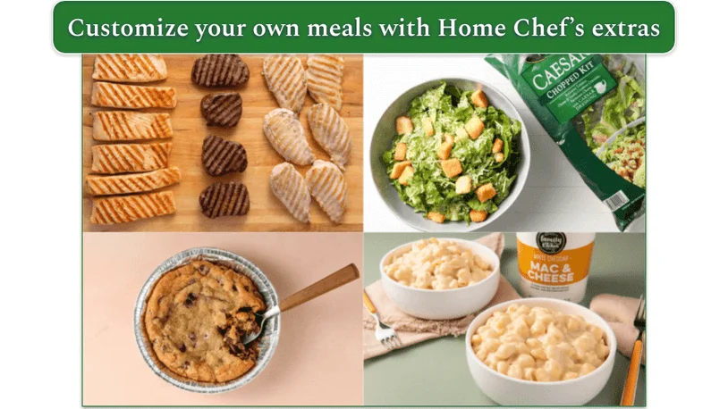 various Home Chef add-ons