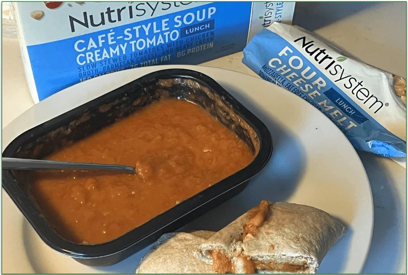 Creamy tomato soup and four cheese melt wrap from Nutrisystem