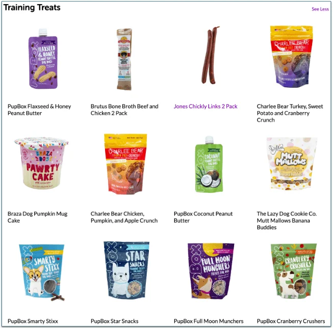 Some examples of training treats