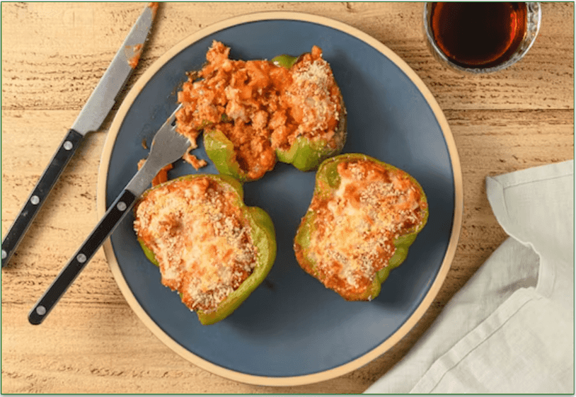 Home Chef's Turkey Bolognese Stuffed Peppers