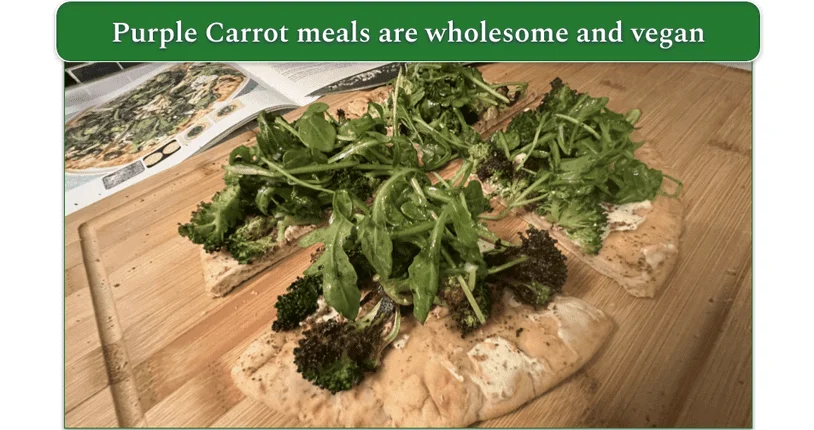 Purple Carrot's Roasted Broccoli Flatbread