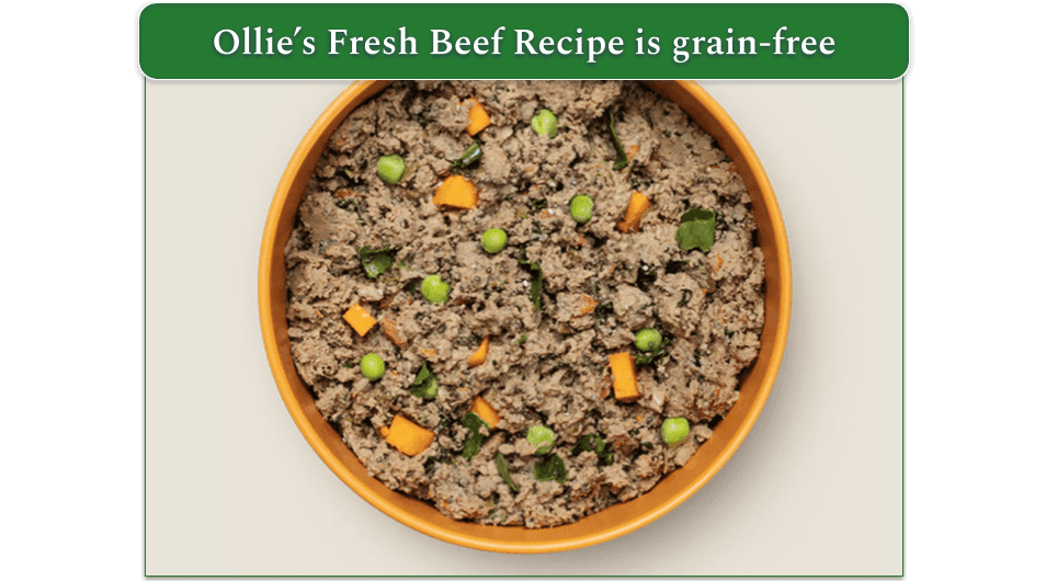 Ollie's Fresh Beef recipe in a bowl, ready to enjoy
