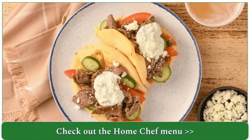 screenshot of Home Chef's Dilly Beef Gyros