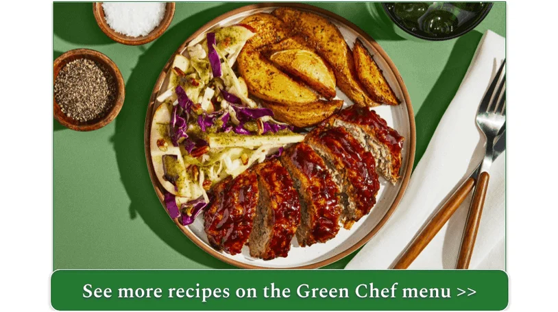 Green Chef's BBQ Pork Meatloaves & Cabbage Apple Slaw