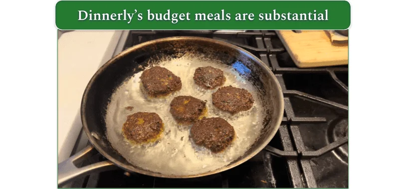 Falafel patties frying in a pan
