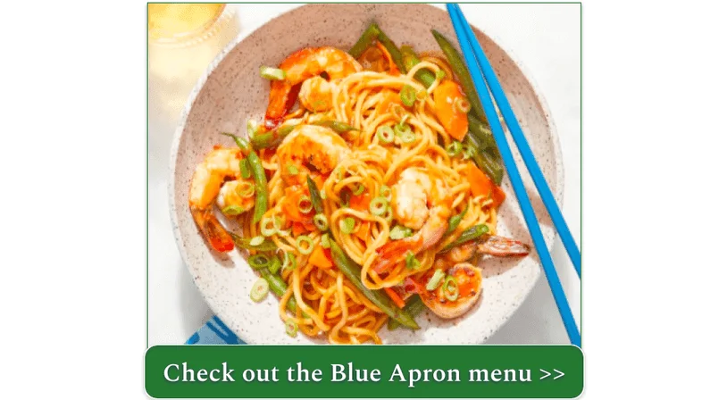 Blue Apron's Spicy Shrimp Lo Mein with Carrots and Green Beans