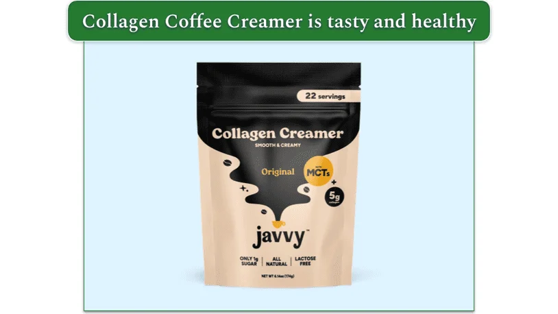 Packet of Javvy's Collagen Creamer