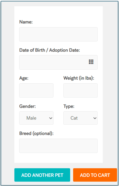You’ll fill out a profile for each pet