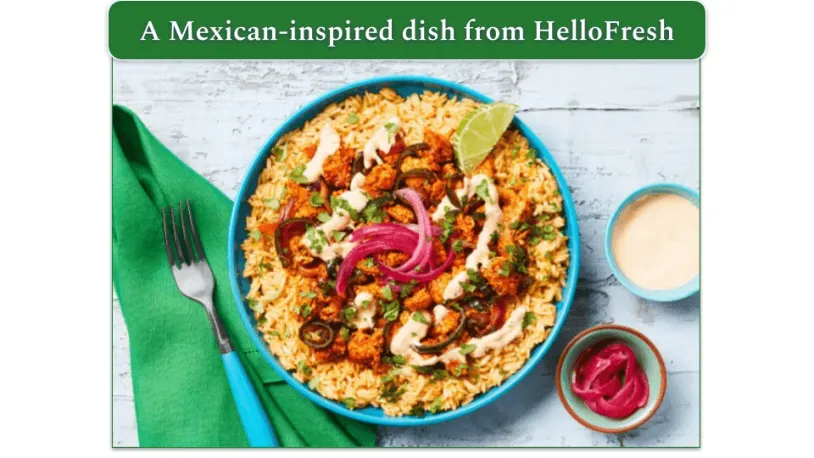 Image of HelloFresh's Yucatan Citrus Turkey Bowls dish